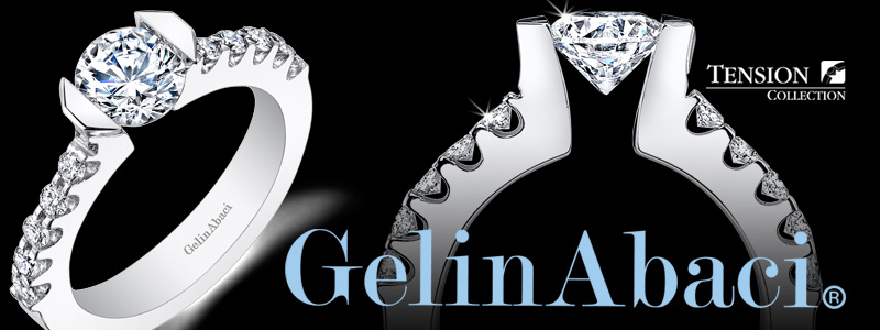 Gelin Abaci Tension Solitaire Engagement Rings TR-071A