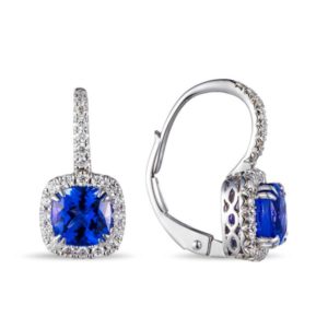 Lūvente Diamond & Tanzanite Drop Earrings Style #E02844-TZ.W