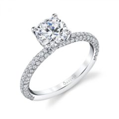 "Jayla" Classic Pave Diamond Engagement Ring