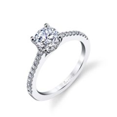 "Aurore" Solitaire Diamond Engagement Ring
