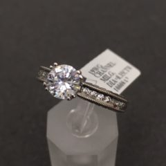 19K "Luminaire" Channel Set Diamond Engagement Ring