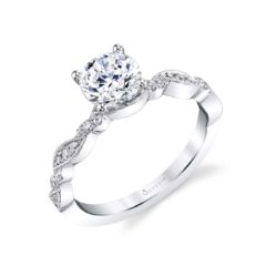 "Valerie" Stackable Diamond Engagement Ring