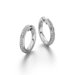 H&D "Favorita" Silkmatte Diamond Hoops