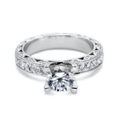 Plat Tacori Vintage Style Diamond Eternity Engagement Ring