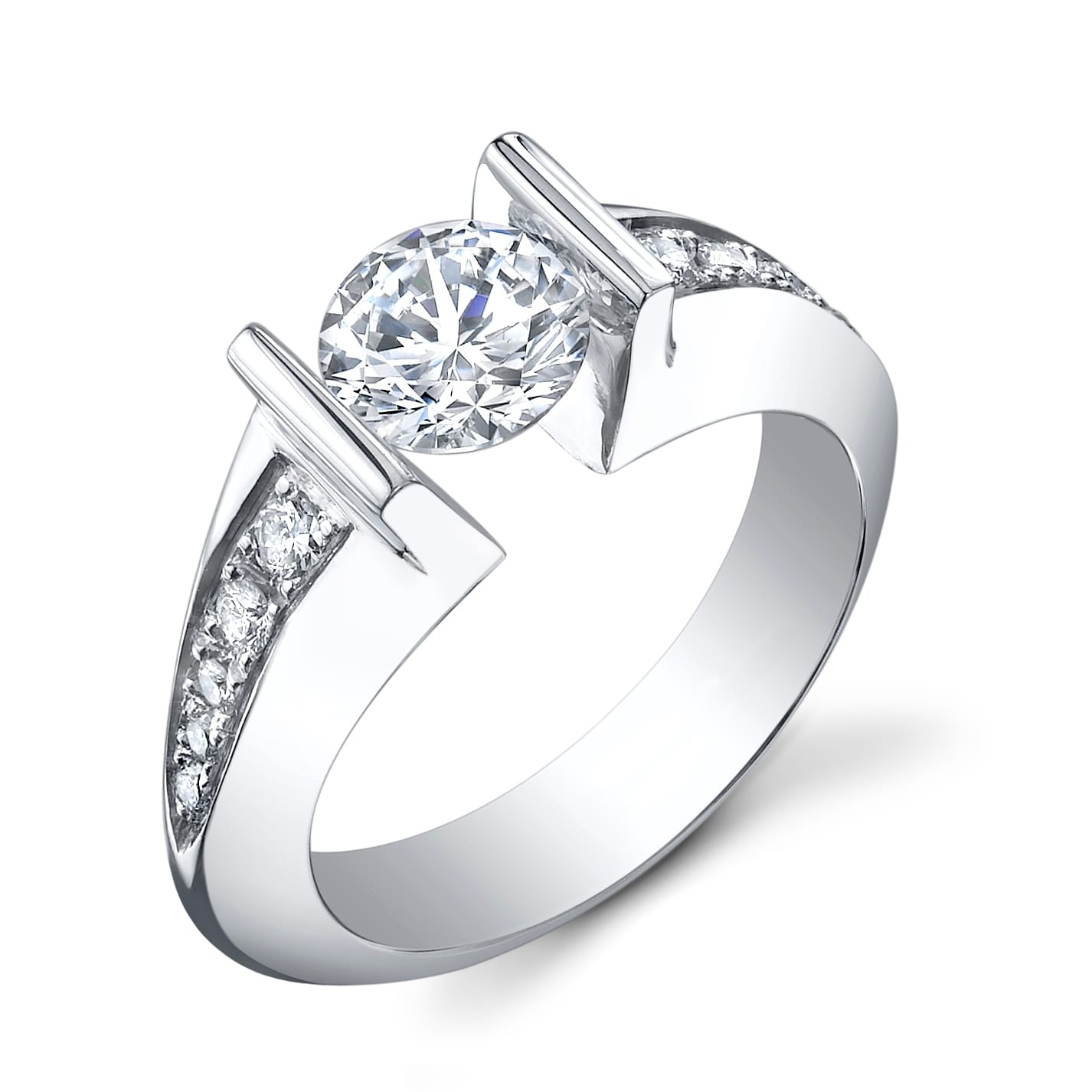 14K Tension Ring TR-252 (0.18ctw) - Diamond Brokers & Jewelry of Los Altos
