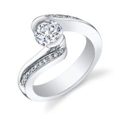 14K Tension Ring TR-252 (0.18ctw) - Diamond Brokers & Jewelry of
